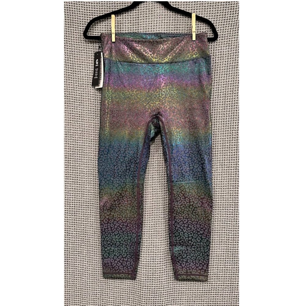 GRRRL high-waisted iridescent rainbow leopard Leggings Amanda/Heather (M/L)